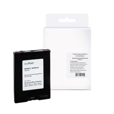 Ecopost Remanufactured Postage Meter Memjet Magenta Cartridge for Quadient/Rena M5M250 ECOM5M250